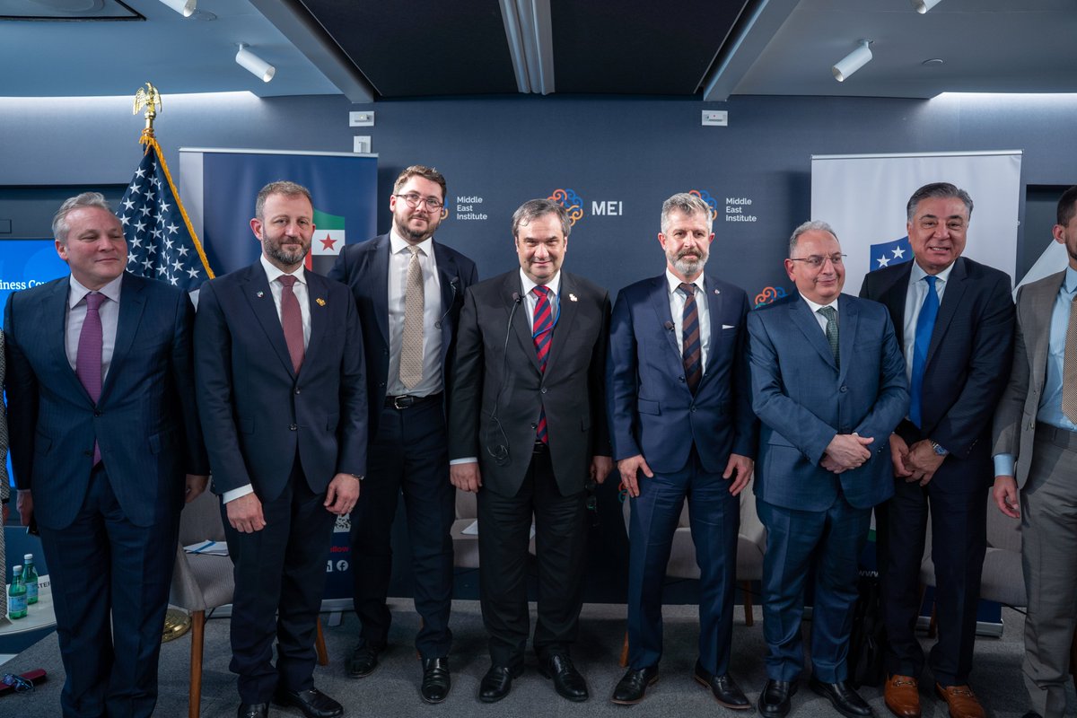 Charles_Lister's tweet image. It was an honor to host #Syria's Finance Minister Barnieh &amp;amp; Central Bank Governor Husrieh at @MiddleEastInst today, alongside @USSyriaBC's Wael al-Zayat.

#Syria's economy &amp;amp; path of recovery has reached a pivotal moment.

@SyrMOfF @sycbgov