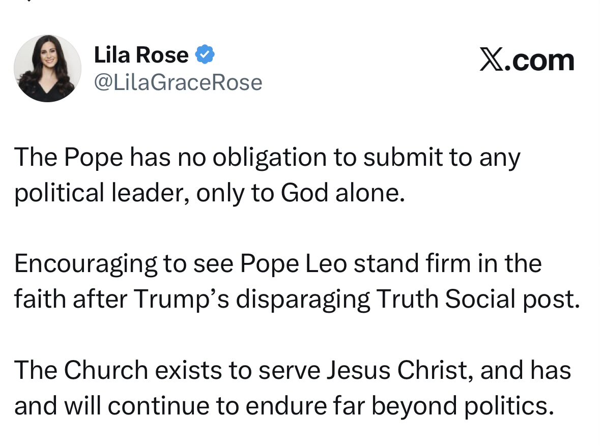 And the president of the United States is under no obligation to submit to the pope or listen to his half-baked criticisms of American policy.