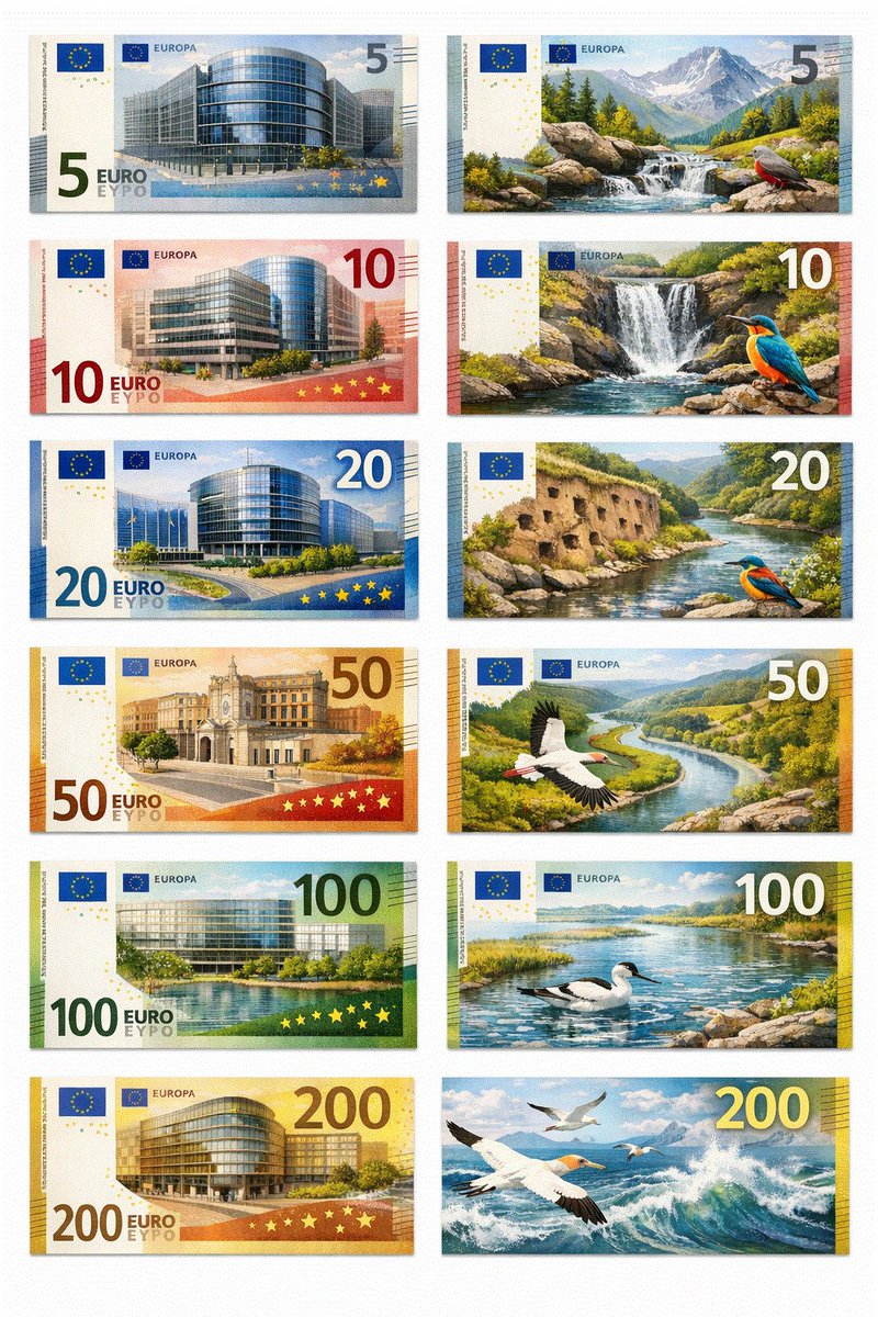 BancoDeAlboran's tweet photo. #FelizLunes El Banco Central Europeo @ecb está diseñando nuevos billetes de euro 🇪🇺 aquí nuestra propuesta https://t.co/jTh0Gdz00x