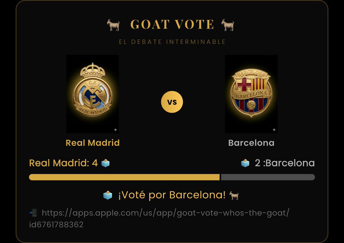 leolinnes34's tweet photo. @FCBarcelona REAL MADRID ⚪️ vs BARCELONA 🔵🔴
¿Quién es el GOAT? 🤔

[LİNK / https://t.co/hKsoQDFvFr]
 #HalaMadrid #ViscaBarca #GoatVote https://t.co/I1jUDQkCCY