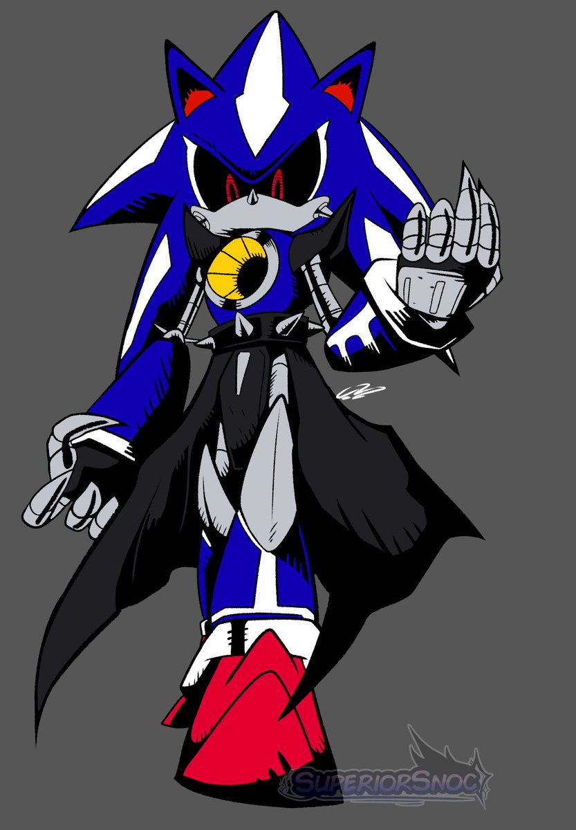 SnocTheRoach's tweet photo. “All living things neal before your master!” 

Neo Metal Sonic Commission for @Patty_Proof https://t.co/demD9TgUoO