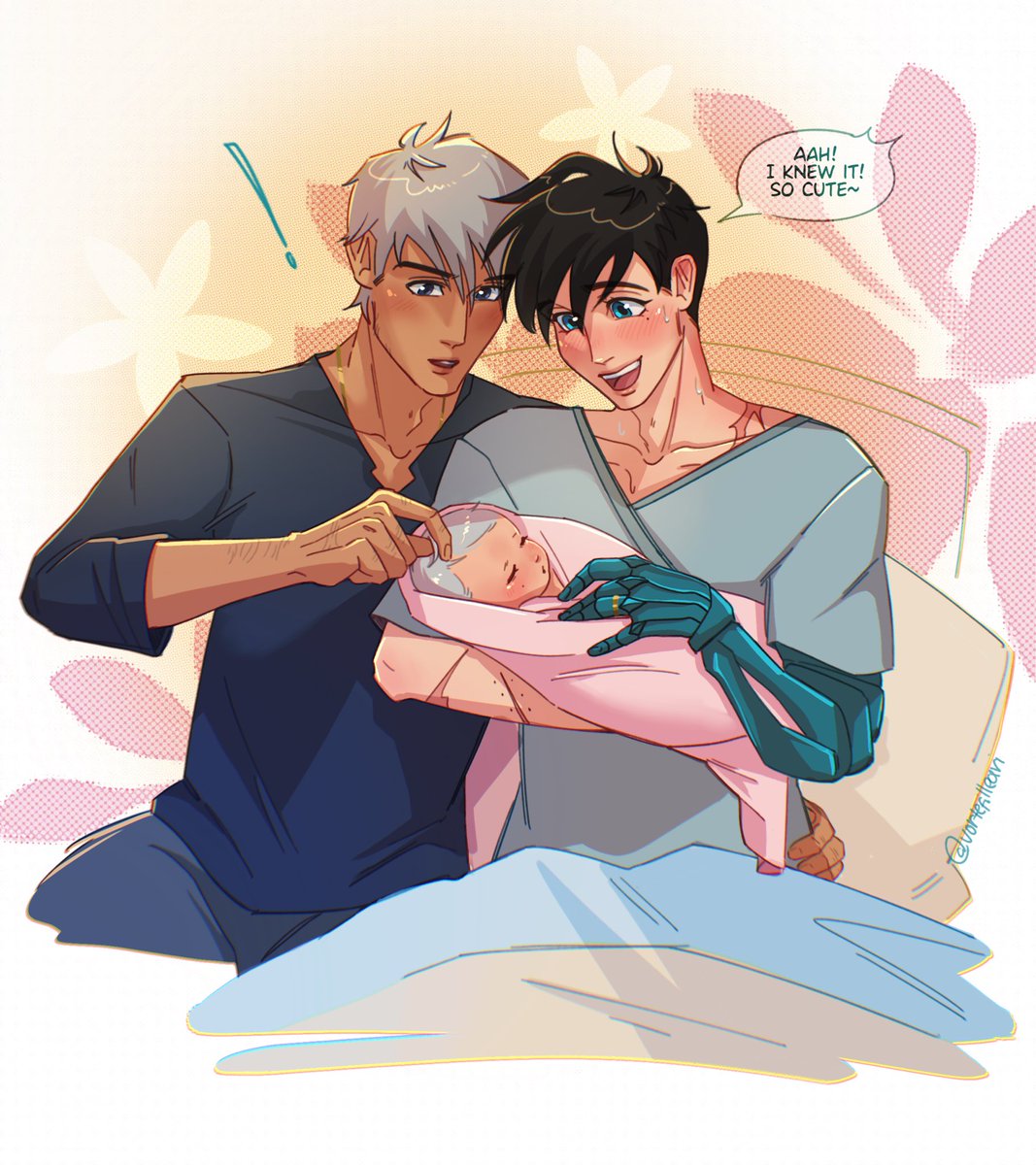 vortefilleari's tweet image. Post Stargaze- They get their little baby with silver hair🫶🏼 Ww is pleasantly surprised and Vash is obsessed 💕

#wolfvash #woodvash #wv #vashwood