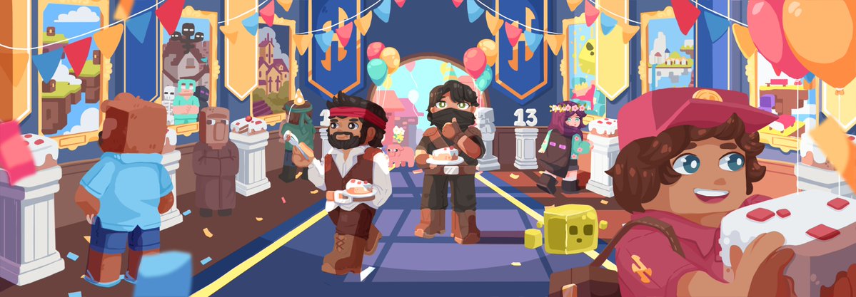 HypixelNetwork's tweet image. Let's say a big HAPPY BIRTHDAY to the Hypixel Minecraft Server!!! Today marks the 13th Anniversary, so make sure to login to celebrate with us!

It's so amazing that all of you have been with us for this long, thank you for another year of Hypixel! Let's keep this party going!