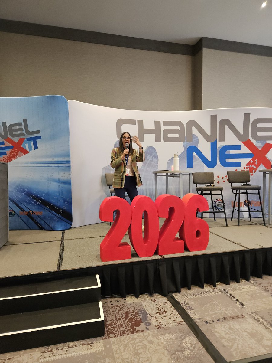 Natalie Poirer of LabConnexion <a href="/LabConnexion/">LabConnexion.com</a> is on stage at ChannelNext East talking about how to succeed with AI and Cybersecurity projects by taking a simple approach.  #ChannelNext