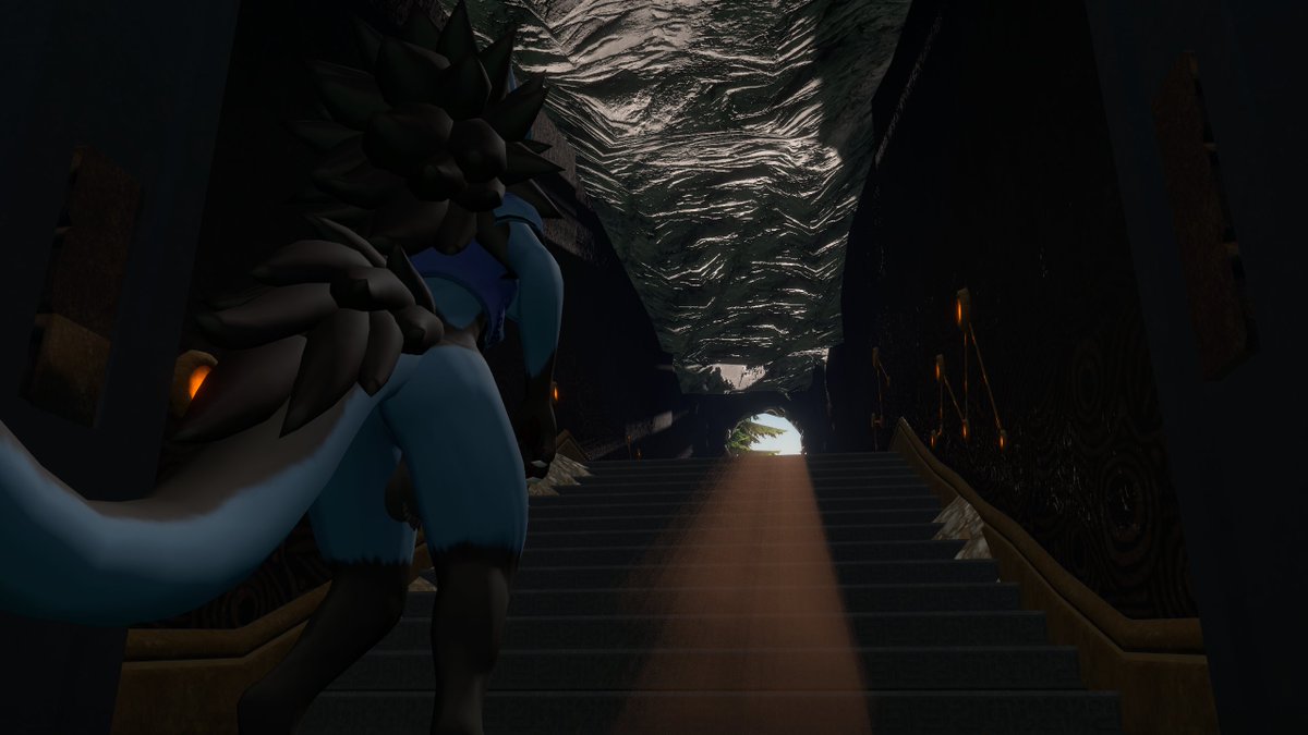 First steps out of this place. There was this strange tablet left behind, but hope is still left once I get my first glance at sunlight.

📷 Taken on 4/10
SFW ALTs over at <a href="/TheBlueCario/">TheBlueCario</a>