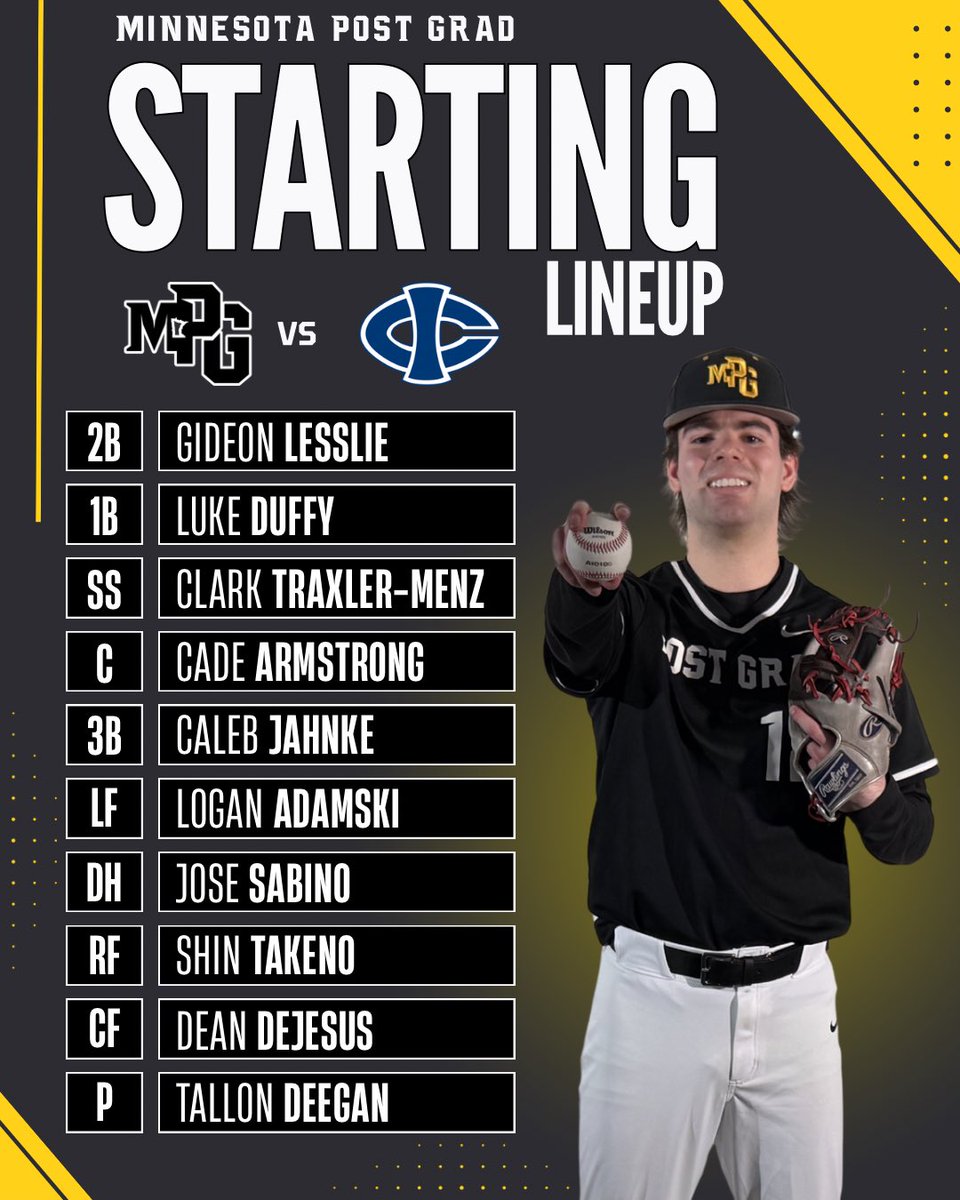 Today’s Starting Lineup: #PostGrad #MPGBaseball