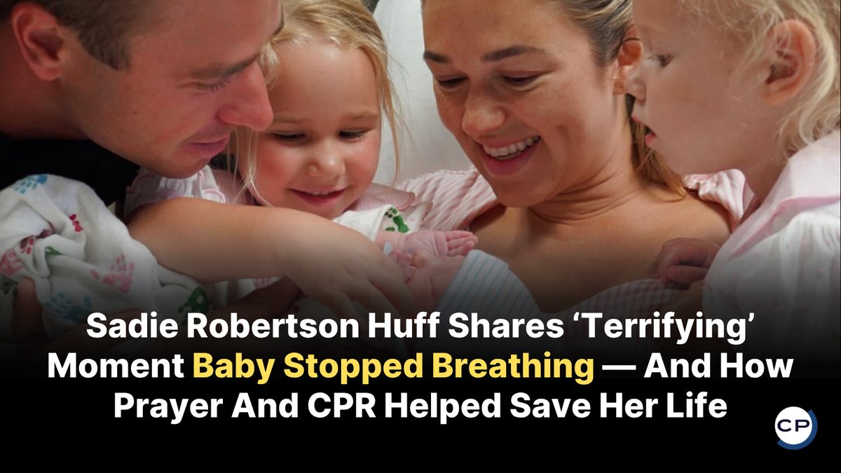ChristianPost's tweet image. Sadie Robertson Huff says her 8‑month‑old choked and stopped breathing until CPR, training, and desperate prayer brought baby Kit back.
#SadieRobertson #BabyKit #CPR #MomLife #ChristianNews
🔗 dlvr.it/TS1QGq
