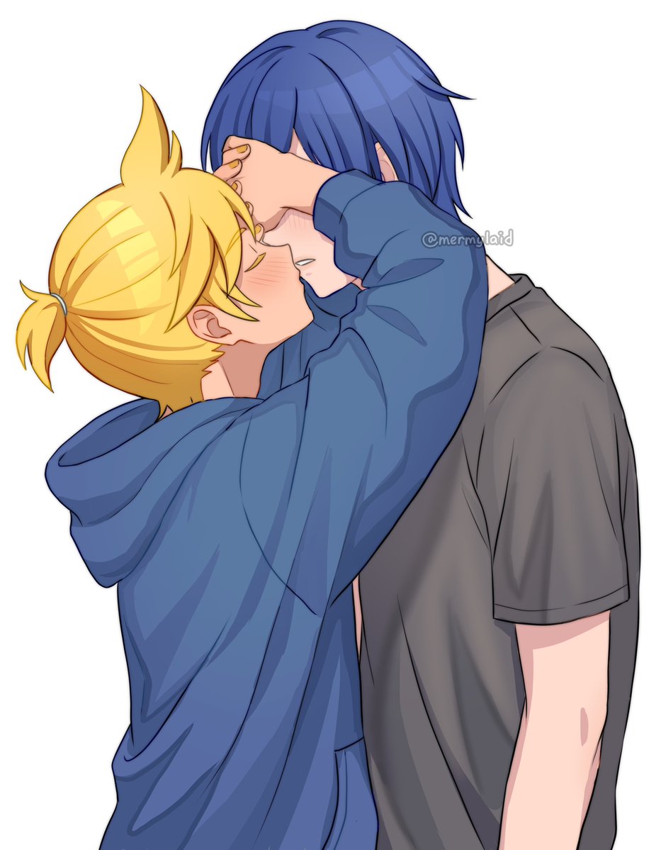 mermylaid's tweet image. 🍨🍌 #prsk_fa #鏡音レン #KAITO #カイレン #kailen