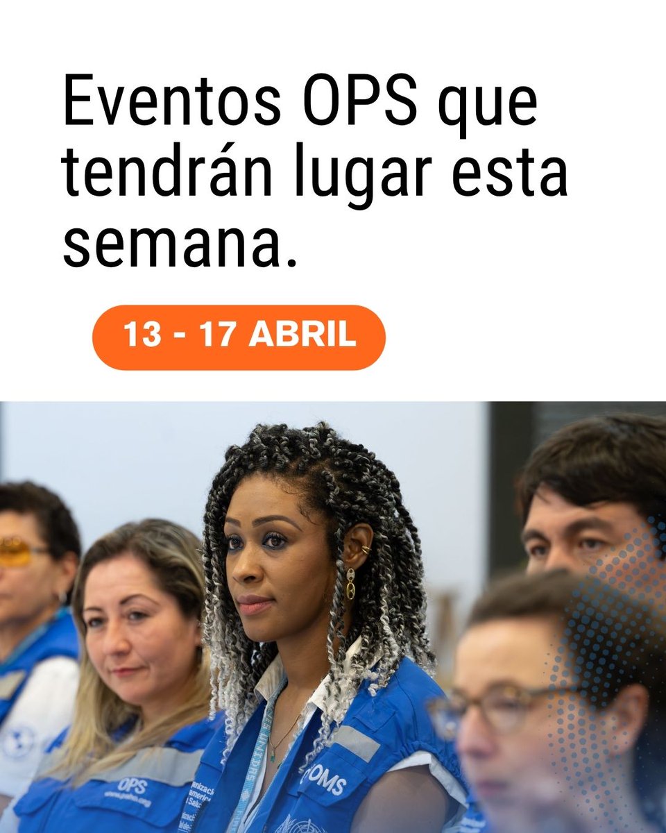 📢 Esta semana en la OPS: ética en salud pública, cuidados a largo plazo y acción intersectorial en salud y protección social.

🔗 Info y registro:: paho.org/es/eventos

#EventosOPS