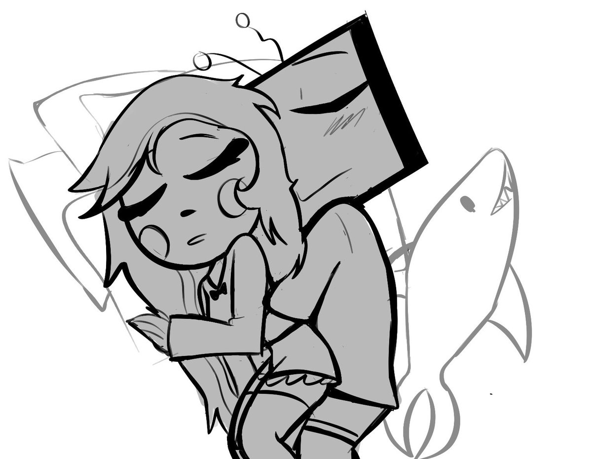 1angelic_Hearts's tweet image. I almost fell asleep while drawing this one #staticbelle anyways which way does Vox sleep????
