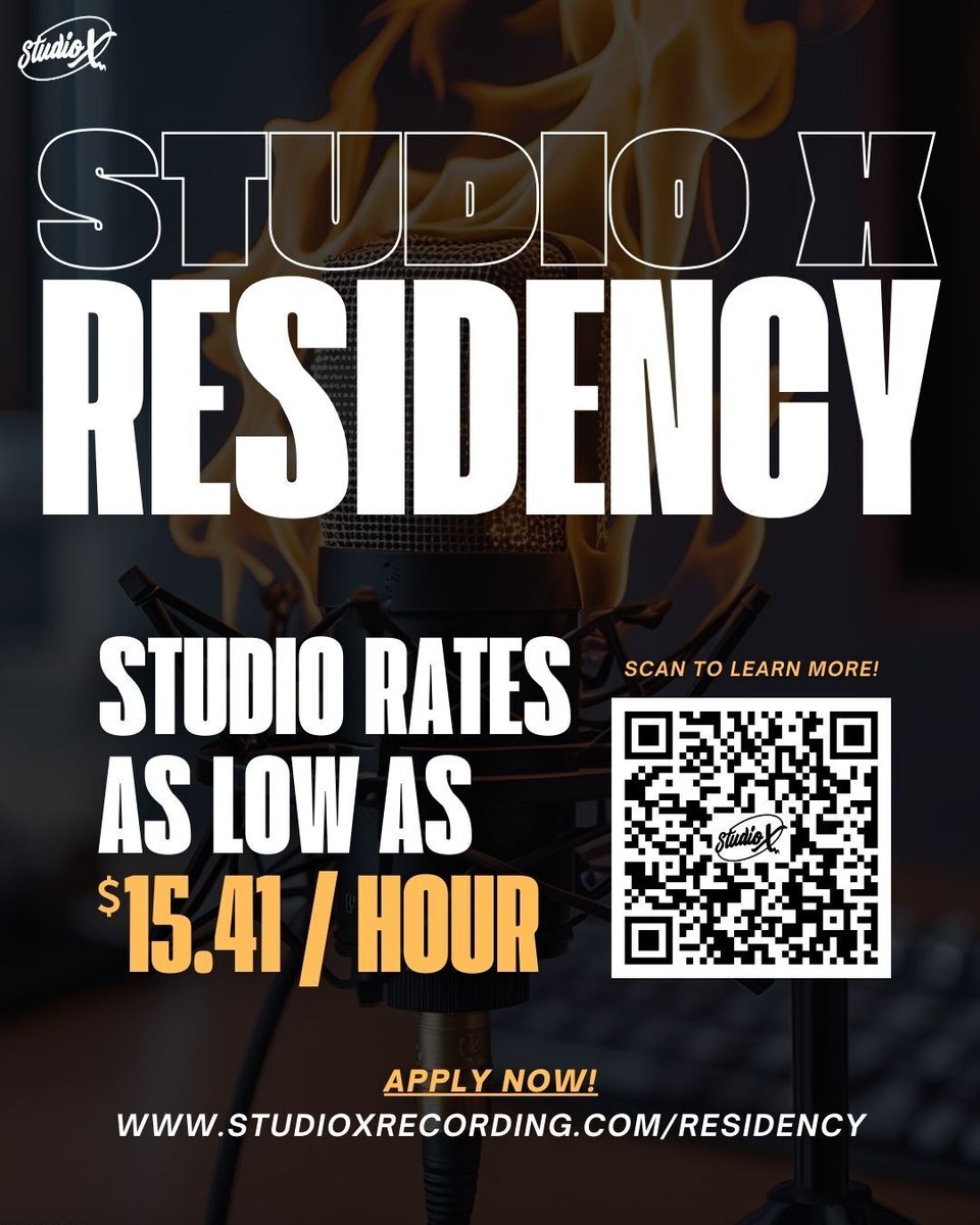 studiox510's tweet photo. Your friends at Studio X don’t let their friends waste their tax return 👀

INVEST IN YOUR CRAFT 🎶
Lock in your residency with us.

Apply now at: https://t.co/BQb8DJJDoH https://t.co/kLAZv3SKWE