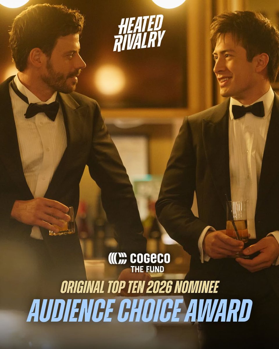 'HEATED RIVALRY' has been nominated for the 2026 Cogeco Fund Audience Choice Award! 

Vote here: audiencechoice.ca