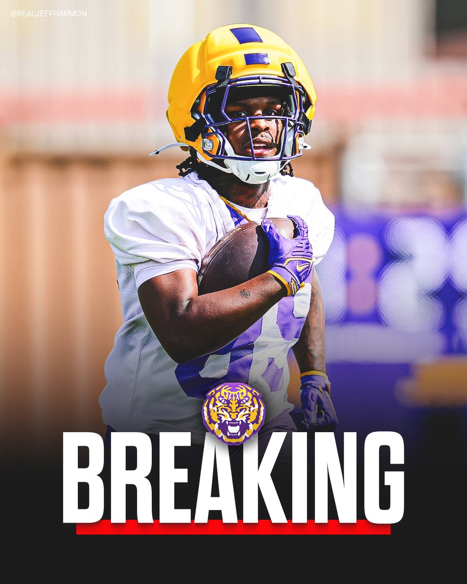 JeffHarmonCFB's tweet photo. REPORT: Platinum recording artist Toosii has officially been named the starting slot receiver on LSU's 2026 roster. 

The rapper, whose real name is Nau'Jour Grainger, has been turning heads in spring practice under Lane Kiffin, catching passes and running routes with the first team.