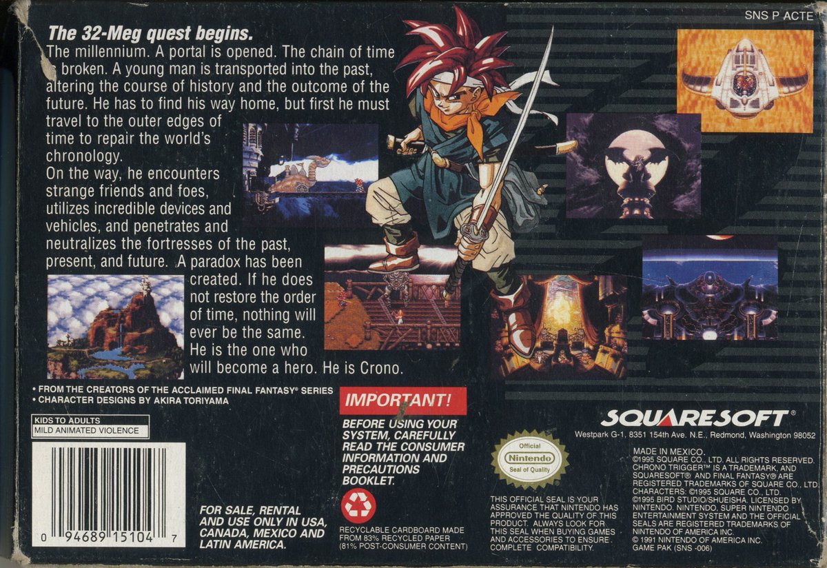 RetroEvery's tweet image. ⏳ Chrono Trigger on SNES: Epic time travel adventure, multiple endings, killer soundtrack by Mitsuda. One of the best JRPGs ever made! Have you tried all the endings? #SNES #ChronoTrigger #JRPG