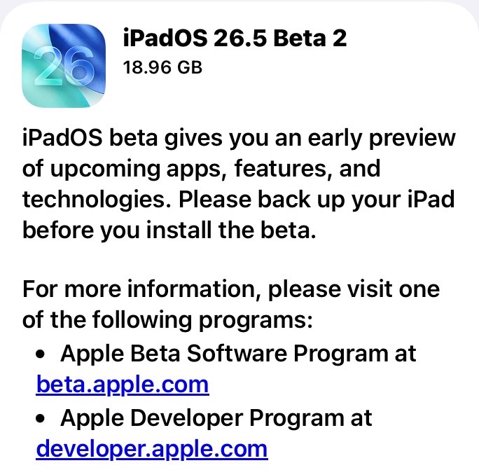 cultofmac's tweet image. Apple forges ahead (slowly) with beta testing iOS 26.5, iPadOS 26.5, macOS 26.5 and more. The second betas are out now for developers.
#Apple #iPhone #iPad #macOS