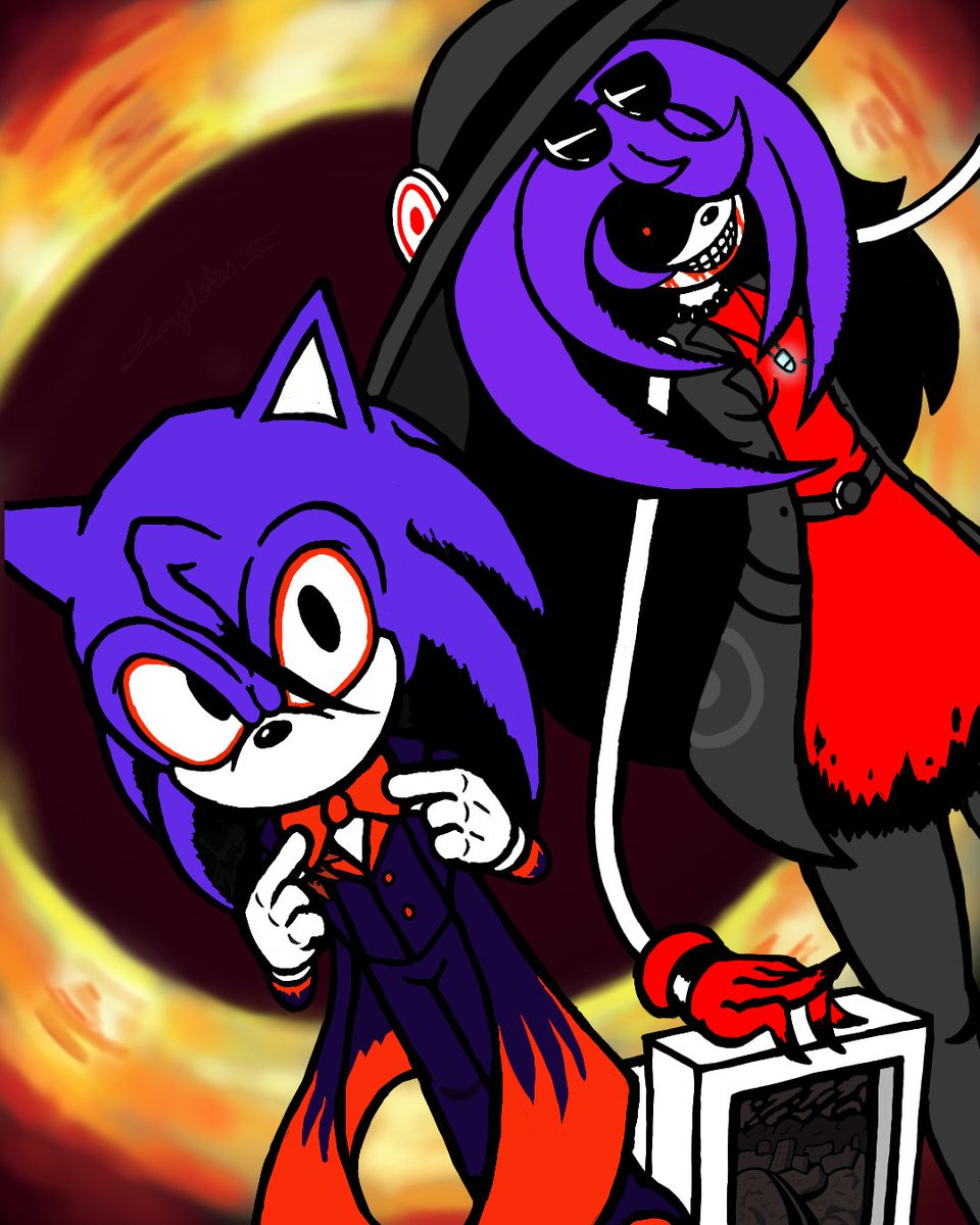 Unclebacon0's tweet photo. These souls need a setter 🎵

Drew Target and Faker/Exe this morning.

Been listening to St. Solis nonstop, I absolutely love the song along with the entirety of Sinister Minds album.

#sonicexe #exe #execommunity #sinisterminds https://t.co/lHxrAB9xoM