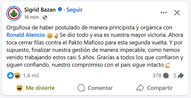 La despedida de Sigrid Bazán me ha dejado con lágrimas en los ojos. ¿Qué esperaba? Se metió en la cloaca de la izquierda más pestilente, radical y filoterruca, donde todos son ignorantes afiebrados. Hasta la vista, baby.