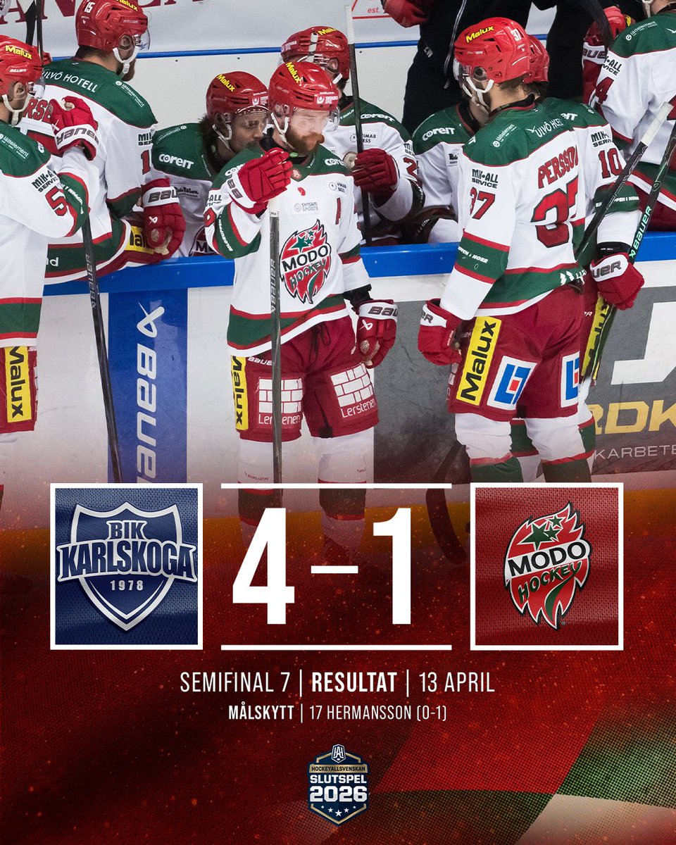 MoDo_Hockey's tweet image. Vi når inte hela vägen fram och säsongen är över.

#modose