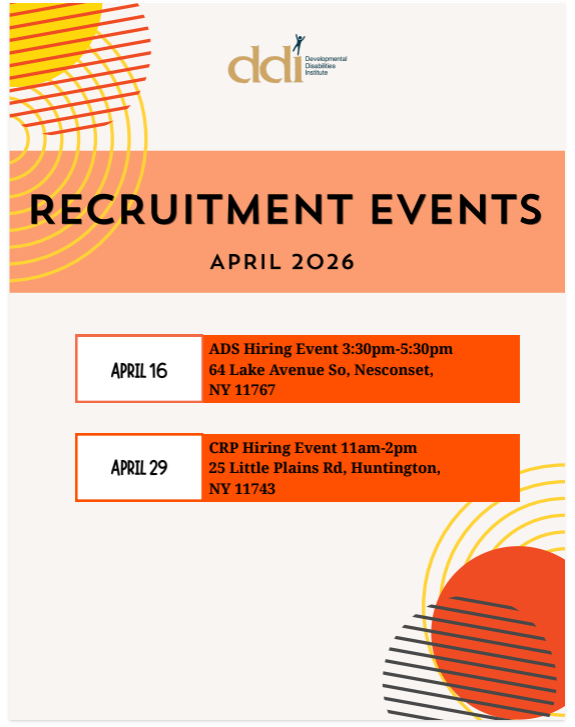 DDIFamily's tweet image. Come join the #DDI Team! Check out the list of our recruitment events for the month of April. Don't forget to bring your resume and get ready to make a difference. 💙💛

#DDIFamily #AutismAcceptanceMonth
