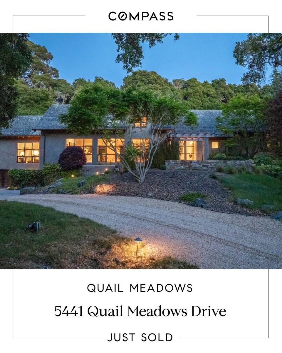MonikaHomes's tweet photo. A Compass private exclusive - sold! 🎉

📍5441 Quail Meadows Drive
Carmel, Ca 
$5,675M

 📞 (831) 917-8208
🏠 https://t.co/EgOCbpAgUd
📧monika.campbell@compass.com

#MonikaMustSee #Compass #carmel #quailmeadows 

CA DRE# 01370848 https://t.co/ZItwyEtBNm