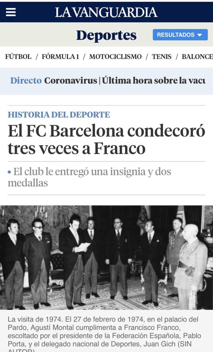 RrpRamon's tweet photo. @anem_pams @nanroig75 Auuu vinga!!!  Porta 48 hores pensant que puc dir per fastidiar als perikus!!!!  La que  es d’un club que van condecorar al dictador espanyol!!!!  Quins Collons!!! https://t.co/pCitS3wxHq