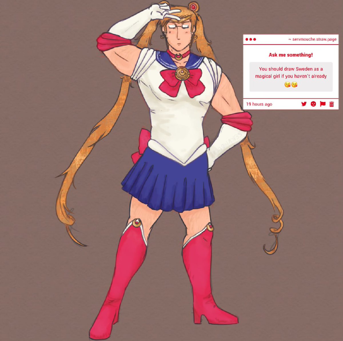 Servmouche's tweet image. i have actually never watched a magical girl anime. surprisingly