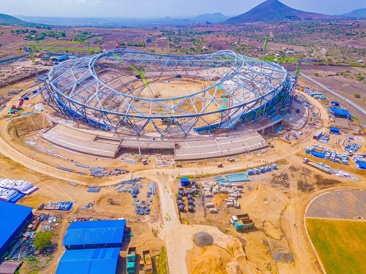 Worldstadium_EN's tweet image. 🇹🇿🔜🏟Tanzania  is constructing a $112m, 30,000-seat stadium in Arusha for the 2027 AFCON, to be named after President Samia Suluhu Hassan

📸#Tanzania | #Arusha | #AFCON2027