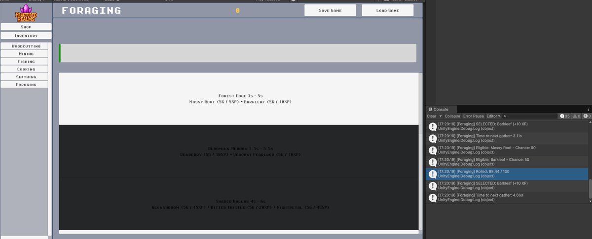 MistcloudGames's tweet image. Foraging is now complete 🌿 another core skill locked in as we move closer to alpha

Wishlist the game: bit.ly/fracturedrealms
#WishlistWednesday #indiegame #indiedev #unity
