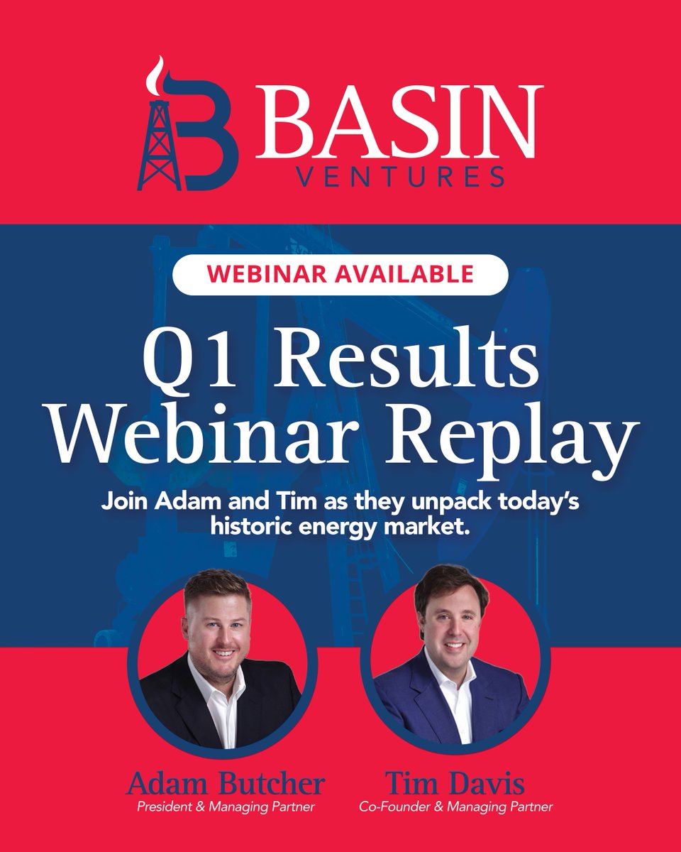 The energy landscape is shifting. Are you positioned for what's next? 🛢️⚡

Global supply disruptions in the Middle East, booming AI energy demands, and the reality of $100+ oil are creating a perfect storm in the energy sector. This morning, we wrapped up the Basin Ventures Q1