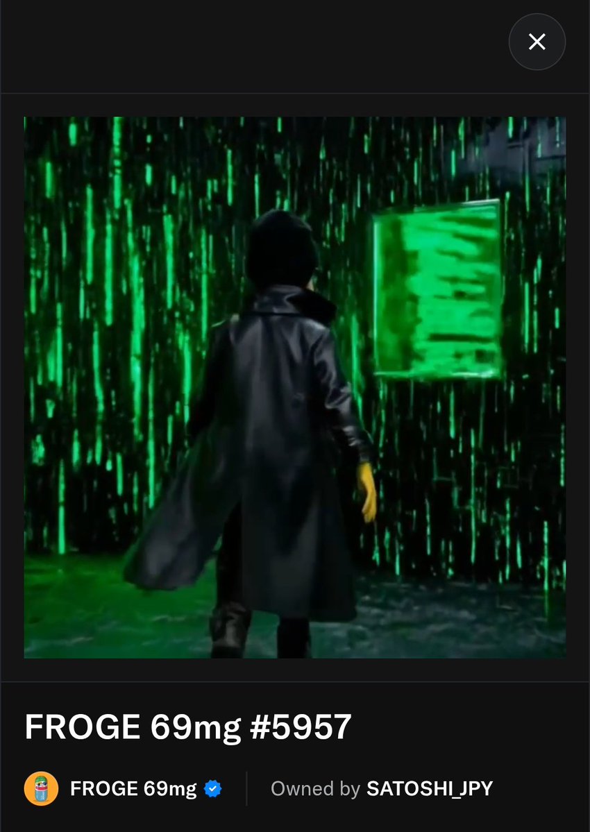 ajagbealexandra's tweet image. Records are meant to be broken, &amp;amp; this is gradually becoming a norm with @FROGE69mg.

Another record breaking 1/1 @FROGE69mg Satoshi inspired #NFT sale of 1.69 $ETH, this eclipse the previous record of 1 $ETH for this same collection.

Froges are running rampant!