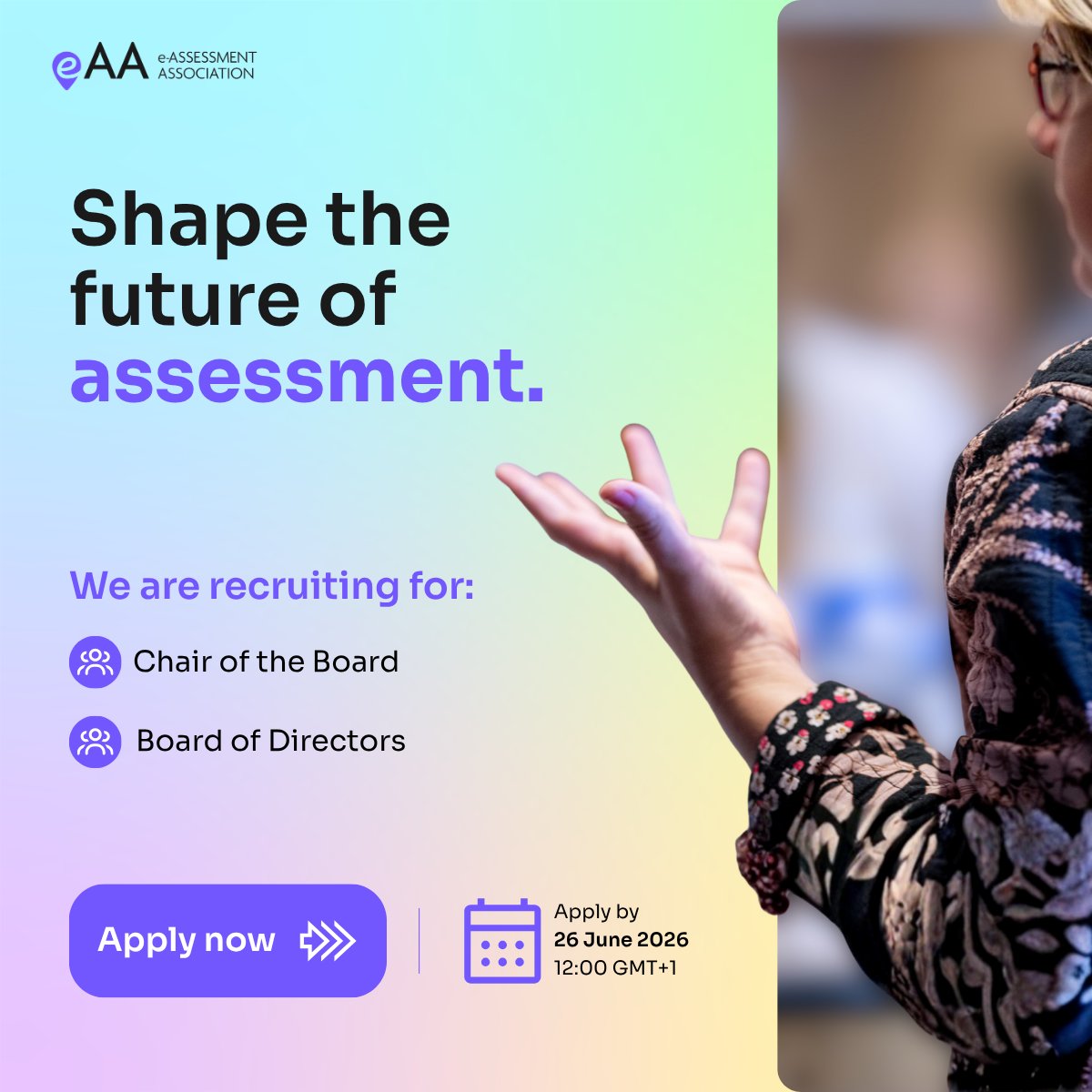 eAssess's tweet image. Big conversations are shaping the future of assessment.

We’re looking for leaders to help guide what comes next:

🔹 Chair of the Board
🔹 Board Directors

Apply by 26 June ⬇️
eu1.hubs.ly/H0tQPqw0

#EdTech #Leadership #Assessment