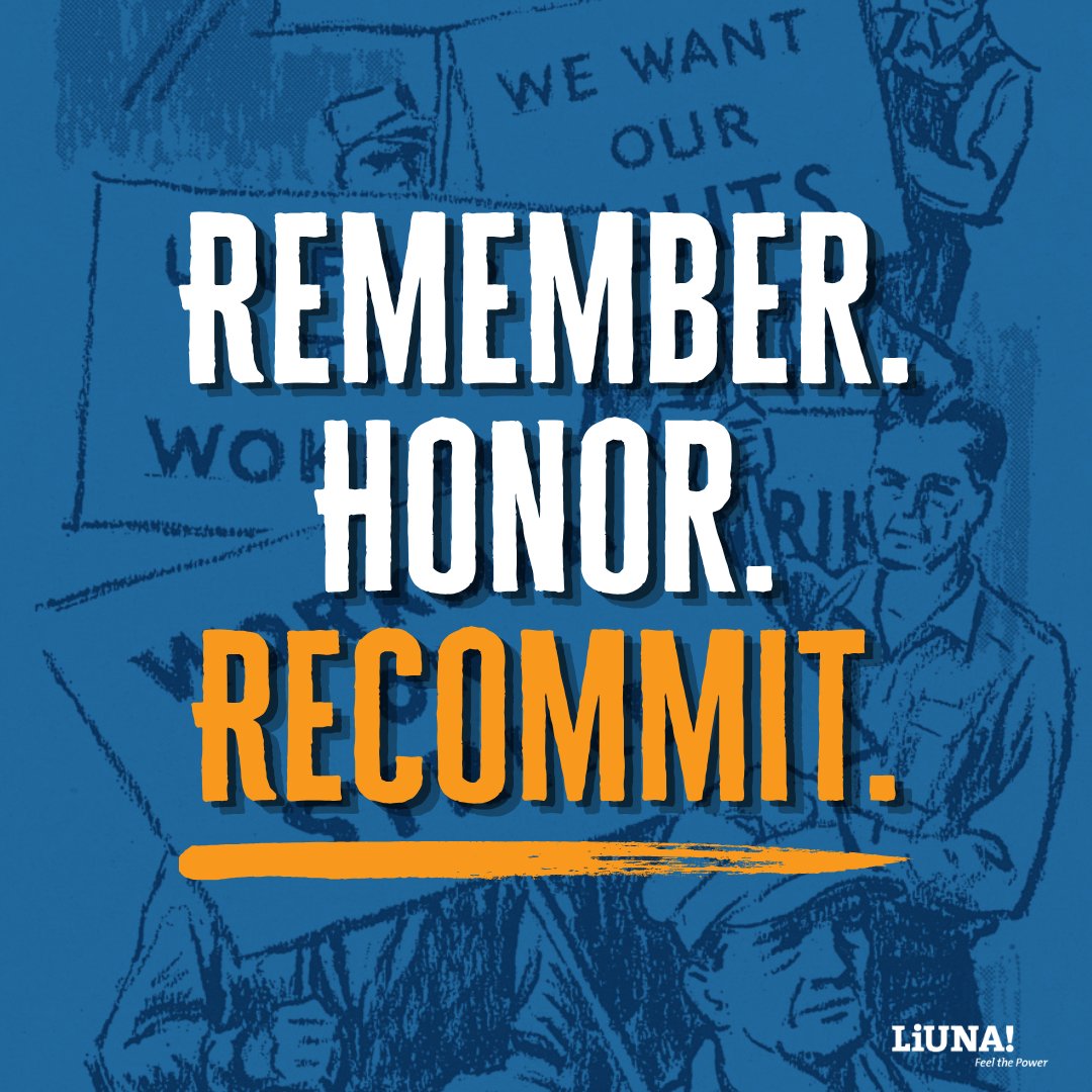 LIUNA's tweet image. Today, we recommit to safer jobs and stronger protections. Because one injury is one too many.  #WorkersMemorial #Safety #DayofMourning #WMD #recommit