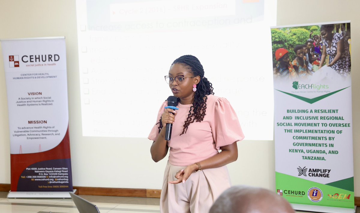 cehurduganda's tweet photo. We kicked off Day 2 of 𝘁𝗵𝗲 𝗨𝗣𝗥 𝗿𝗲𝗽𝗼𝗿𝘁 𝗱𝗲𝘃𝗲𝗹𝗼𝗽𝗺𝗲𝗻𝘁 𝗿𝗲𝘁𝗿𝗲𝗮𝘁 𝗳𝗼𝗿 𝗨𝗴𝗮𝗻𝗱𝗮’𝘀 𝟰𝘁𝗵 𝗖𝘆𝗰𝗹𝗲 𝘂𝗻𝗱𝗲𝗿 𝘁𝗵𝗲 𝗨𝗻𝗶𝘃𝗲𝗿𝘀𝗮𝗹 𝗣𝗲𝗿𝗶𝗼𝗱𝗶𝗰 𝗥𝗲𝘃𝗶𝗲𝘄 (𝗨𝗣𝗥) with a presentation and reflection on the 3rd Cycle review, focusing on SRHR recommendations from previous cycles.

Lois Mwaniki from @EACHRights - Kenya,  led a session unpacking Uganda’s SRHR UPR recommendations across Cycles 1, 2, and 3 (2011, 2016, 2022). The discussion examined trends, progress, and recurring issues, including shifts in focus, changes in recommendation volumes, and key thematic priorities over time.

A few patterns stood out clearly. There has been a shift from a purely health-centered approach to a more rights-based framing of SRHR. There is growing attention to adolescents and young people, alongside increased focus on marginalized and vulnerable populations. Gender-based violence remains a dominant issue, accounting for roughly 28% of SRHR-related recommendations across cycles.

Looking back at Cycle 1 (2011), the priorities were largely foundational: reducing maternal mortality, improving access to reproductive health services, addressing gender-based violence, eliminating harmful practices such as FGM and early marriage, and strengthening the HIV/AIDS response.

These reflections are helping shape a more grounded and evidence-based approach to Uganda’s 4th Cycle #UPR report.

#UPR4thCycle