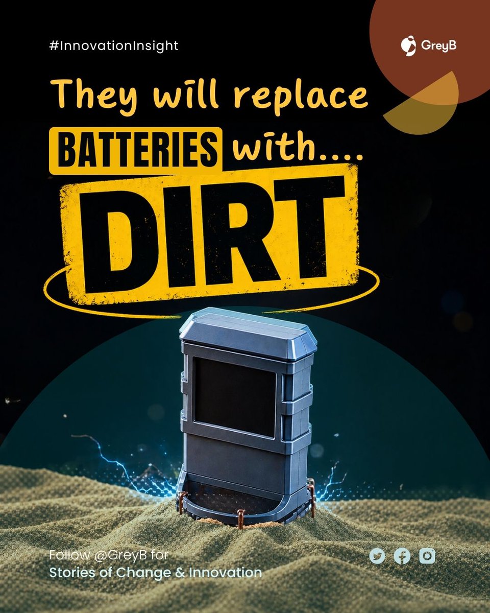 GreyBservices's tweet photo. Scientists  have developed a fuel cell that uses soil microbes to produce electricity. It powers underground sensors for tasks like moisture monitoring or touch detection without batteries or solar panels. https://t.co/F4CdITVv3M