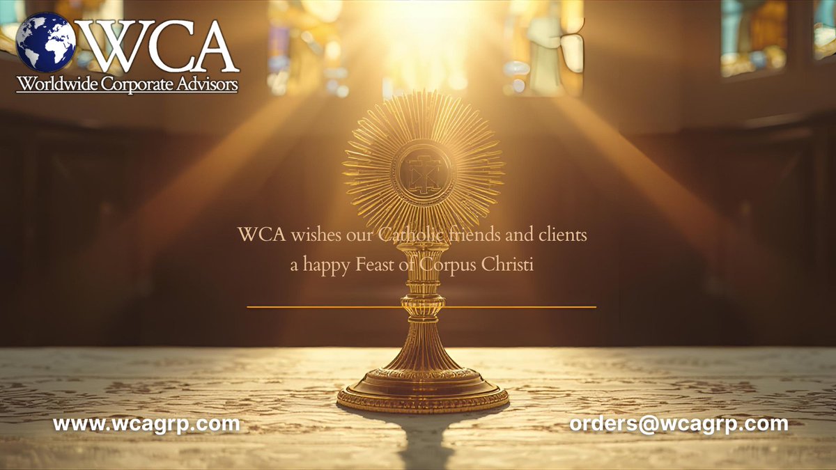 WCAGRP's tweet photo. Wishing all of our friends and clients a happy Feast of Corpus Christi! ✨ https://t.co/hKE8cvUstg