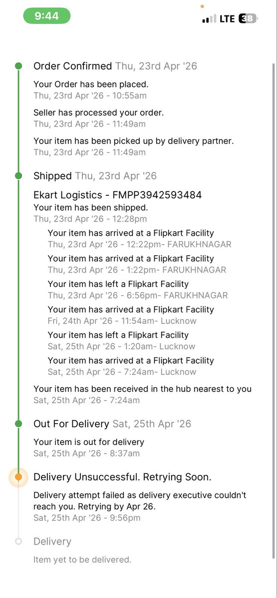 MrGaurav1n's tweet image. Shame on @Flipkart @FlipkartSupport. My Garmin Watch (ID: FMPP3942593484) is being RTO-ed without any attempt. Team promised 2PM delivery today but failed. Harassment of an Agniveer &amp;amp; National Athlete. Deliver it TODAY! @jagograhakjago #FlipkartScam #Agniveer #Garmin