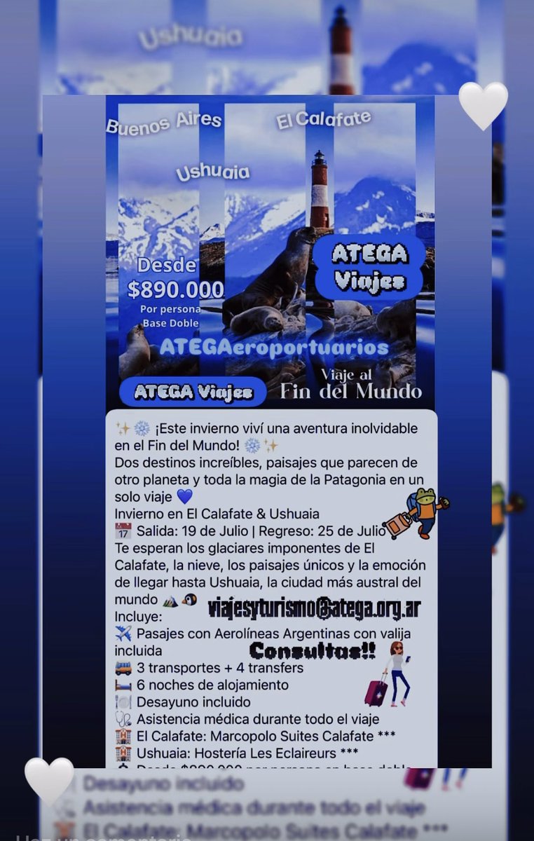 _ATEGA_'s tweet photo. ‼️Viaja con ATEGA‼️ 
‼️Consulta Tarifas‼️ 
‼️ATEGA Viajes y Turismo‼️
‼️Todos los destinos‼️
‼️Tu Viaje es HOY‼️ 
‼️ATEGA Va‼️

✈️🚌🚲🏍️🚙⛴️🚁⏳💵 🏨😁🧳🏄🏿‍♂️⛷️🏖️🏔️

‼️Sabemos de Aeropuertos‼️
‼️Sabemos de Viajes‼️

👉viajesyturismo@atega.org.ar

#AtegaViajes #AtegaVa #ModoAtega #AtegaIdentidad #AtegaAeroportuarios 
🛫🫶✈️