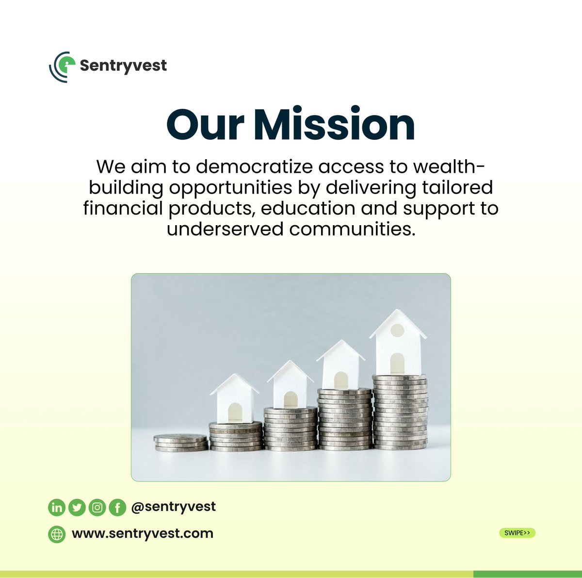 sentryvest's tweet photo. Grow your wealth with confidence.

Tailored Financial Products, SME loans and Smart Investment Solutions - all in one place.

Sentryvest Limited. Your partner in growth.
#Sentryvest #Finance #SMELoans #Investing https://t.co/PUY1xsdW9Q