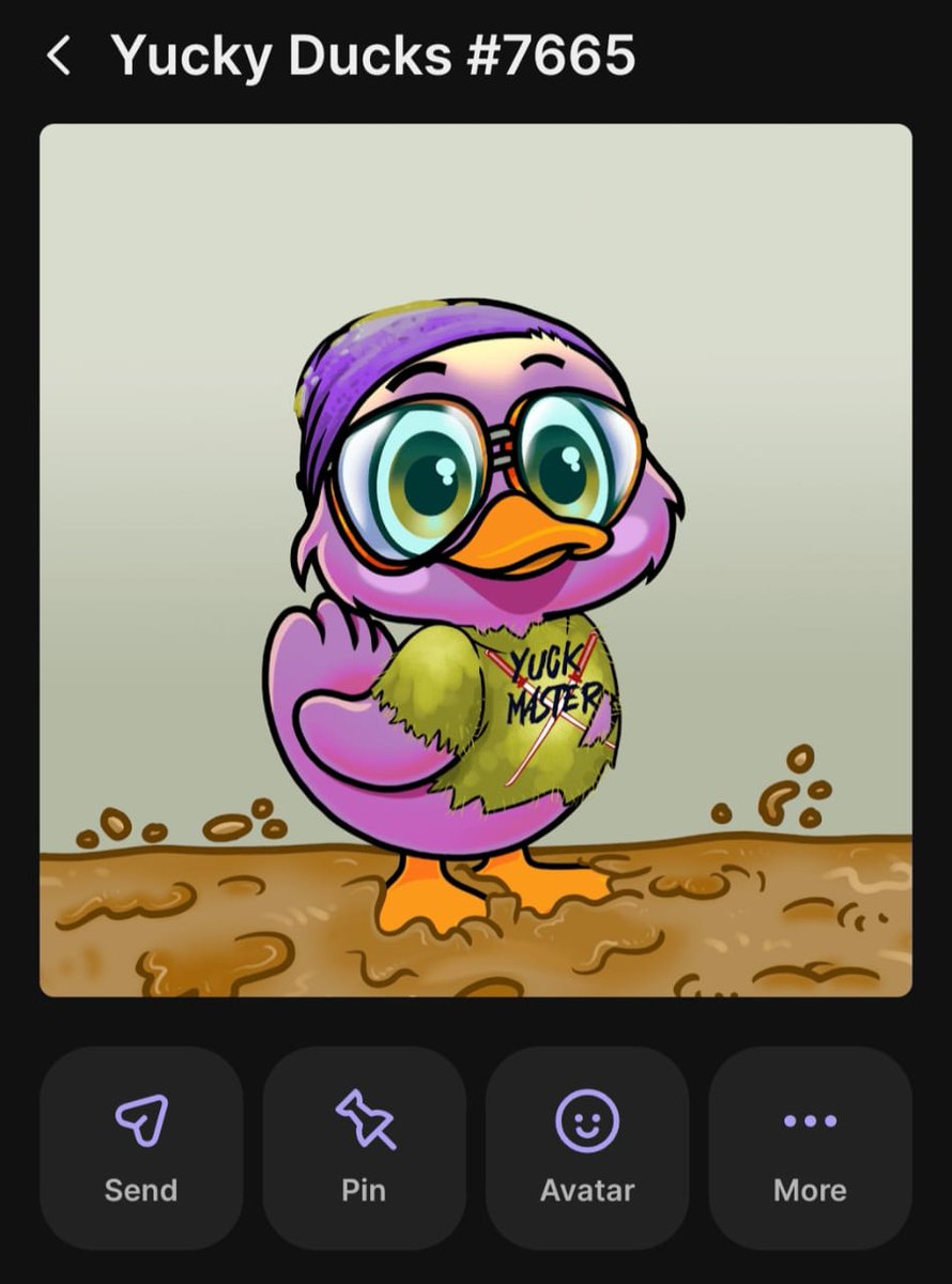 Check out the latest <a href="/yuckyducks/">Yucky Ducks</a> NFT owner, thank you so much to my bro <a href="/dahavalor/">Jasper Shaymir🥷🏾⚡</a> for onboarding me to the waddle. Let's go and let's growwwww 🦆 🦆 🦆 ❤️ ❤️ ❤️ 
#Yuckyducks #Waddle