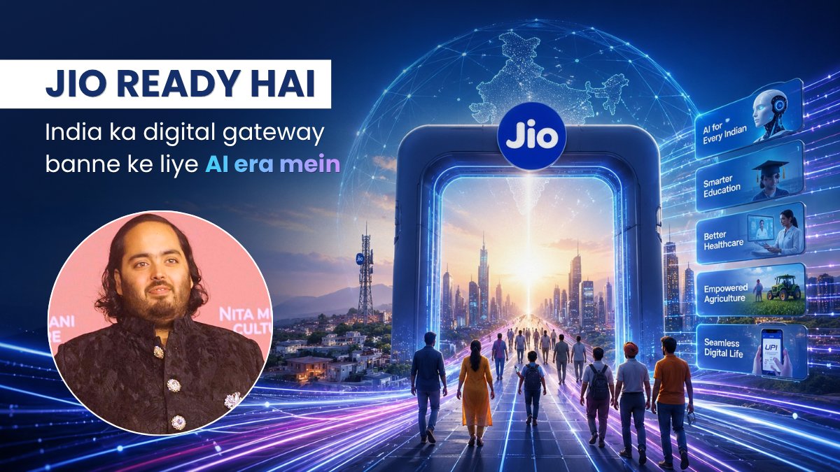 SamacharNow2's tweet image. शिक्षा से लेकर स्वास्थ्य सेवा तक जियो एआई के माध्यम से भारतीय परिदृश्य को बदलने के लिए पूरी तरह तैयार है। #RelianceJio #ArtificialIntelligence #Innovation
