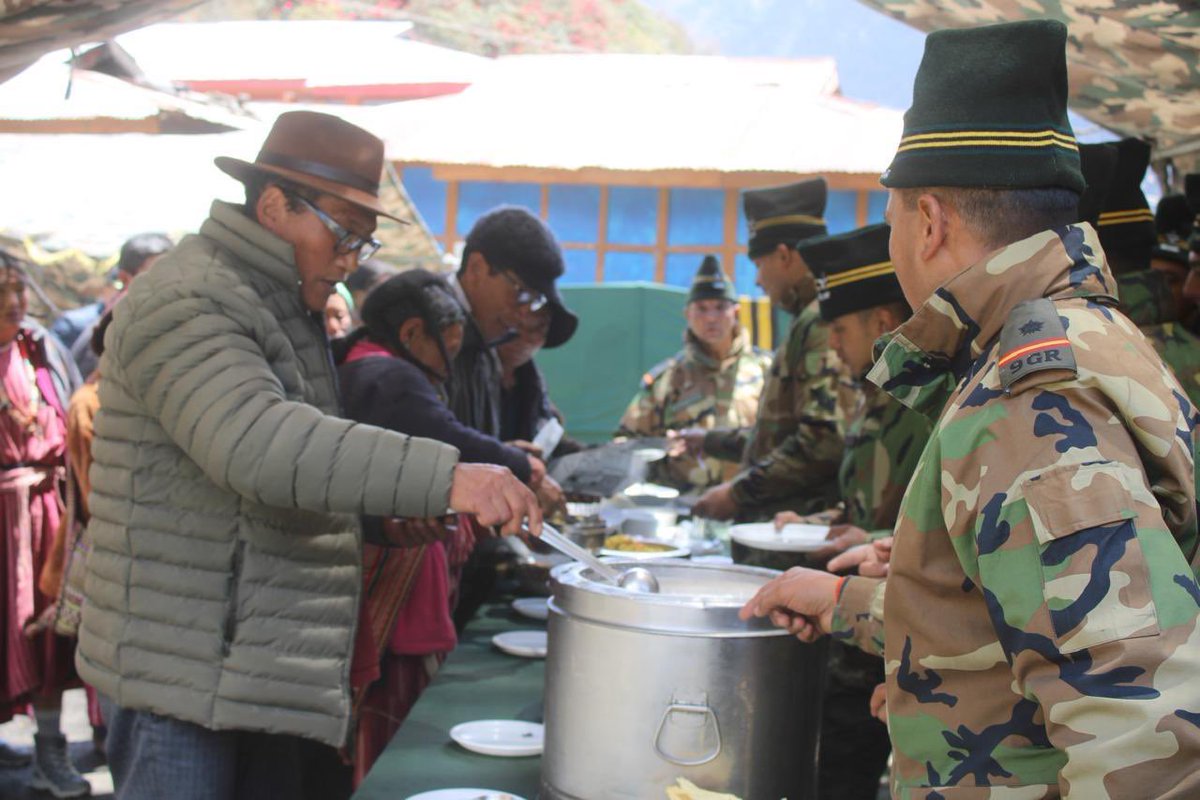 PemaKhanduBJP's tweet photo. Commemorating the first anniversary of #OpSindoor, an insightful lecture was held at NSCBAV, Thingbu, by the Gorkhas of the Blazing Sword Division, Gajraj Corps, coordinated by Shri Thutan Wangchu, Assistant Commissioner.

I sincerely appreciate the efforts of our armed forces and local administration for this meaningful initiative that inspired students and villagers, fostering awareness, service, and national pride.

The event concluded with a warm community feast, reflecting unity and strong grassroots connection. 

#OpSindoor #SaluteOurForces #CommunityConnect #NationBuilding