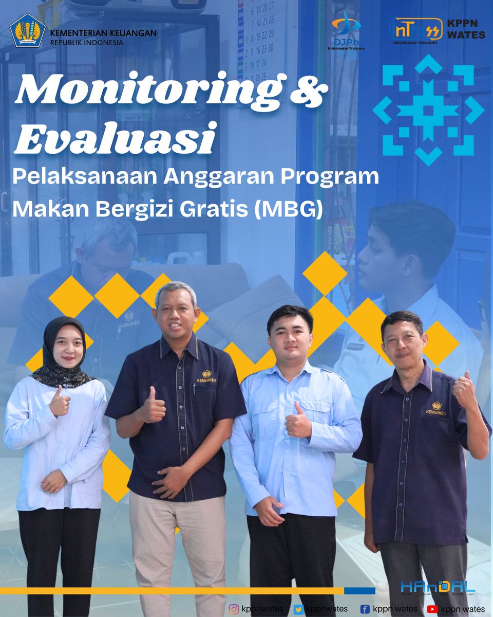 kppnwates's tweet photo. KPPN Wates terus berkomitmen mendukung program strategis nasional. Monitoring dan Evaluasi (Monev) Pelaksanaan Anggaran Program Makan Bergizi Gratis (MBG) di SPPG Kulon Progo Wates Triharjo 2 dan 4. https://t.co/lvg5ciSxHV