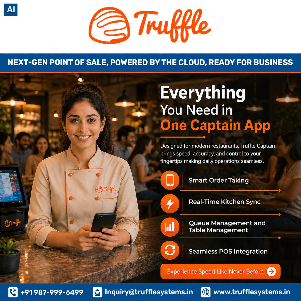 truffleapac's tweet image. Run your restaurant smarter with Truffle Captain 

Fast, error-free order taking
Real-time kitchen sync
Smart table &amp;amp; queue management
Seamless POS integration
Boost speed, reduce delays &amp;amp; scale with ease.
+91 987-999-6499
trufflesystems.in

#POS #RestaurantManagement