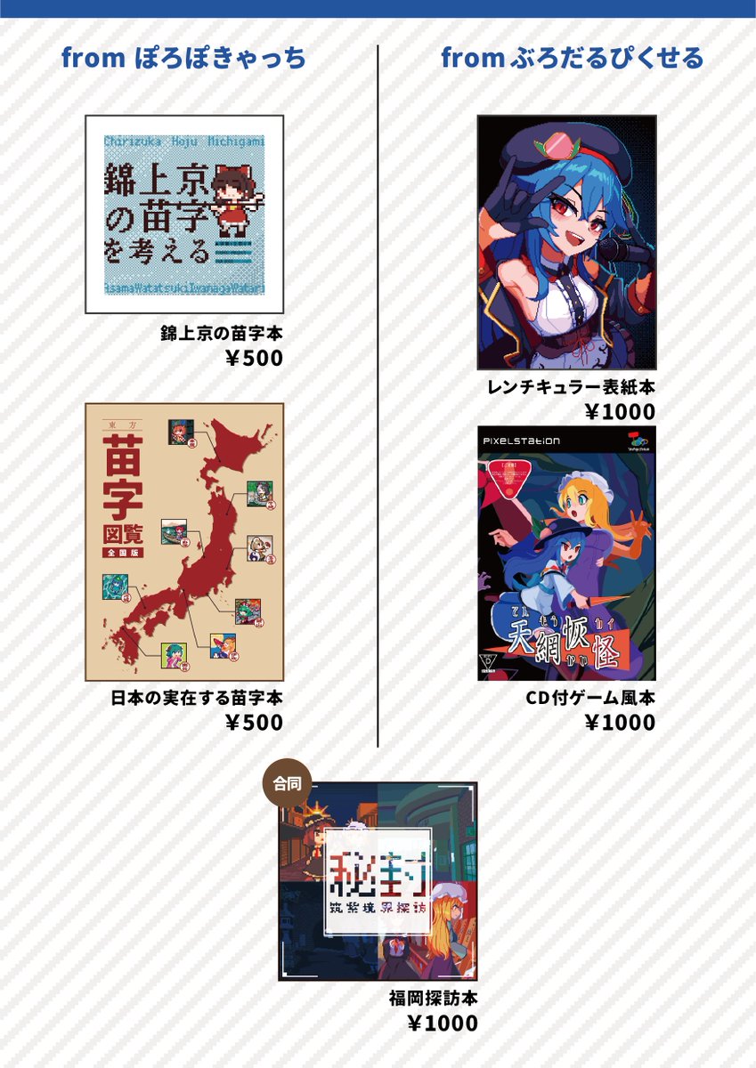 ぶろだる 春例【の39ab】 東方ドット絵合同！ tweet media