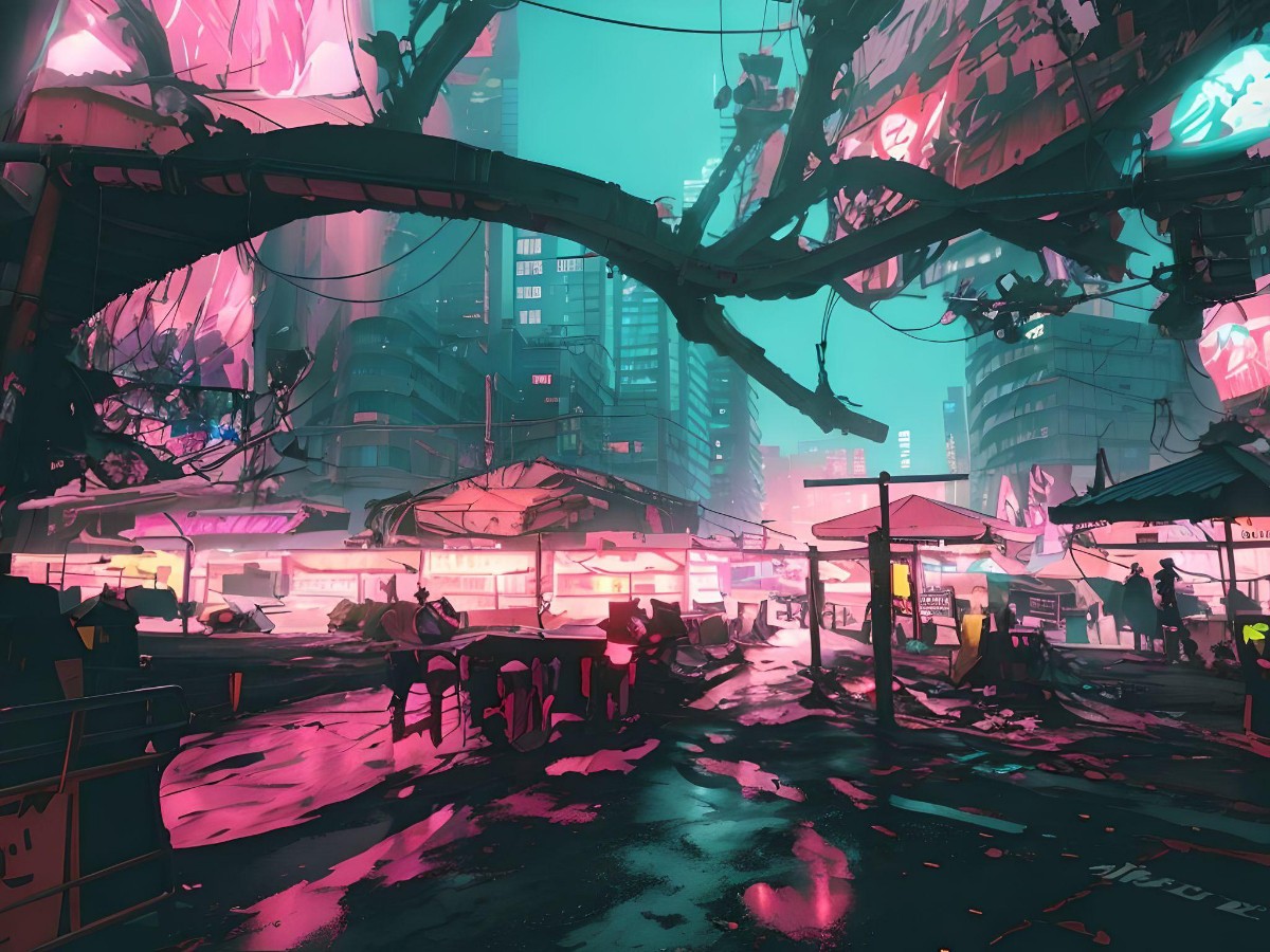 TropicCyberpunk's tweet photo. Cyber-Market Sector 07 - Rainy Night
https://t.co/UME8fUAlAc
#cyberpunk #digitalarwork https://t.co/385fFpZ7DO