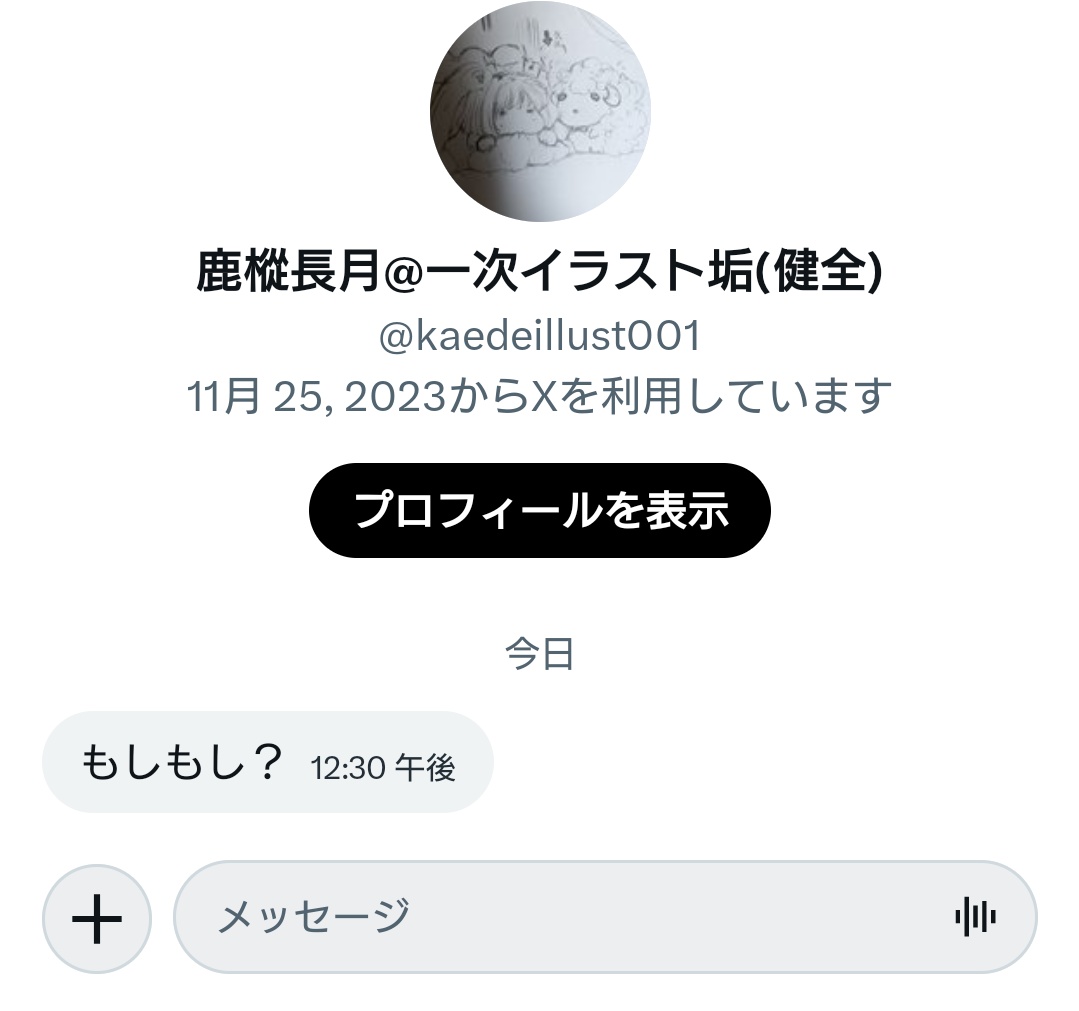 精灵アカウントです！ この件、この方を心配してのことです。もしX(Twitter)以外で、この方に