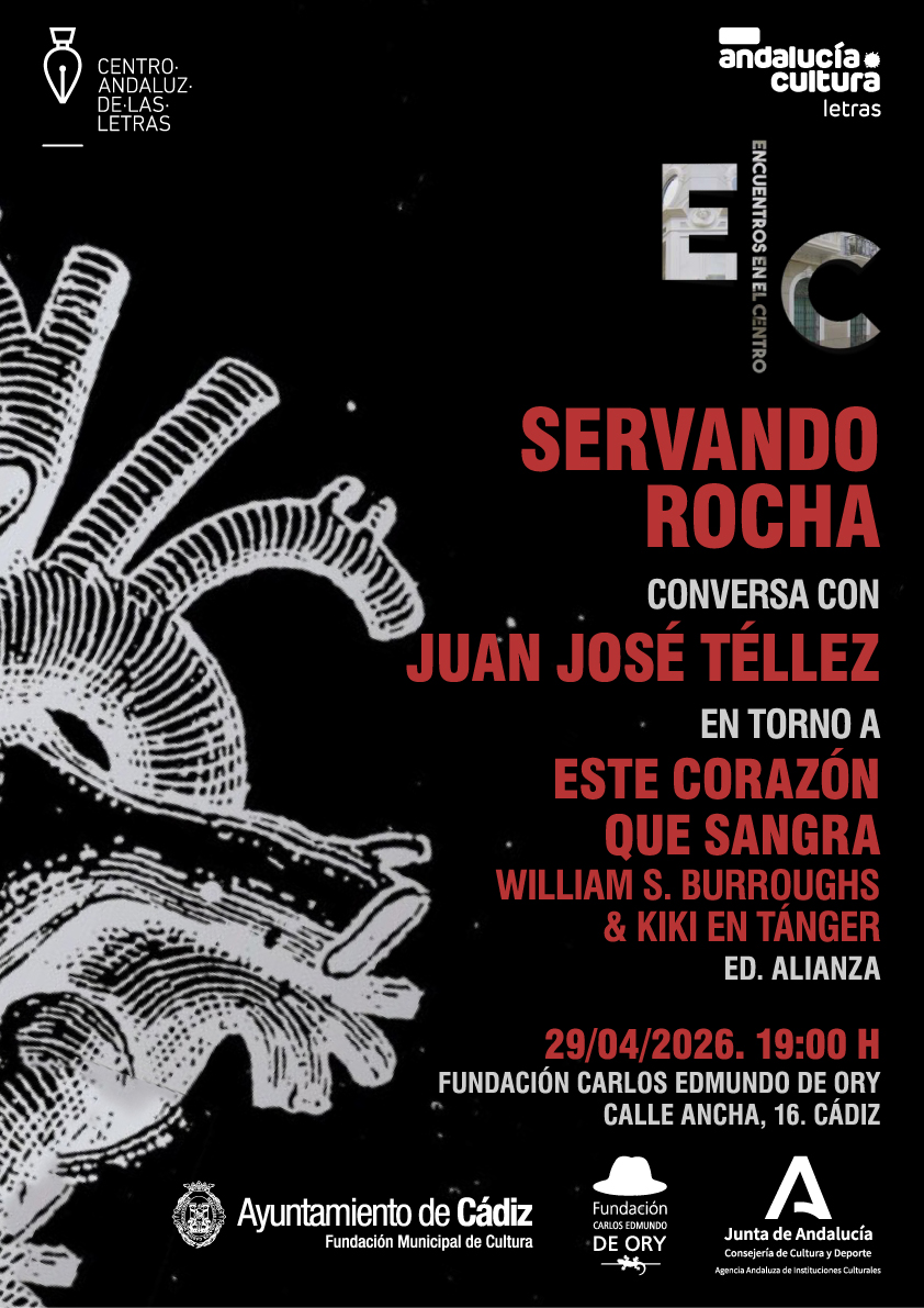 CulturaCuenta's tweet image. 📚 @letrasandalucia te propone el 29 abril:

📍19h, Encuentro con Lana Corujo en @CICUS_  #Sevilla

📍19h, Encuentro con Servando Rocha en @FundacionOry #Cádiz

📍19h, Poesía en el Centro con Juan Antonio Bernier en #Córdoba 

lajunta.es/6e8r6

@CulturaAND