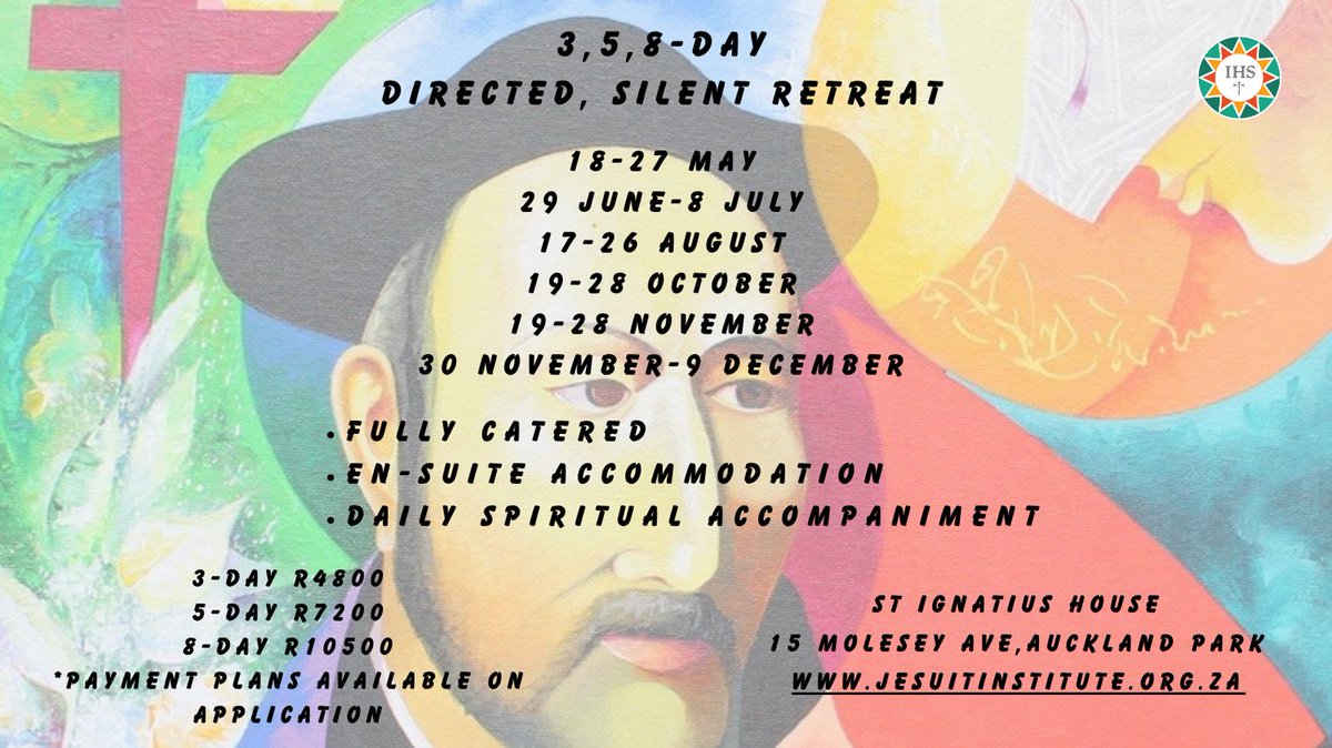 JesuitInstitute's tweet photo. Make your individually guided retreat in the quiet and beautiful setting of St Ignatius House in Auckland Park. This is a wonderful opportunity of seeking and finding God's loving presence in your life. Book today! Email retreats@jesuitinstitute.org.za https://t.co/TRncx9P19A