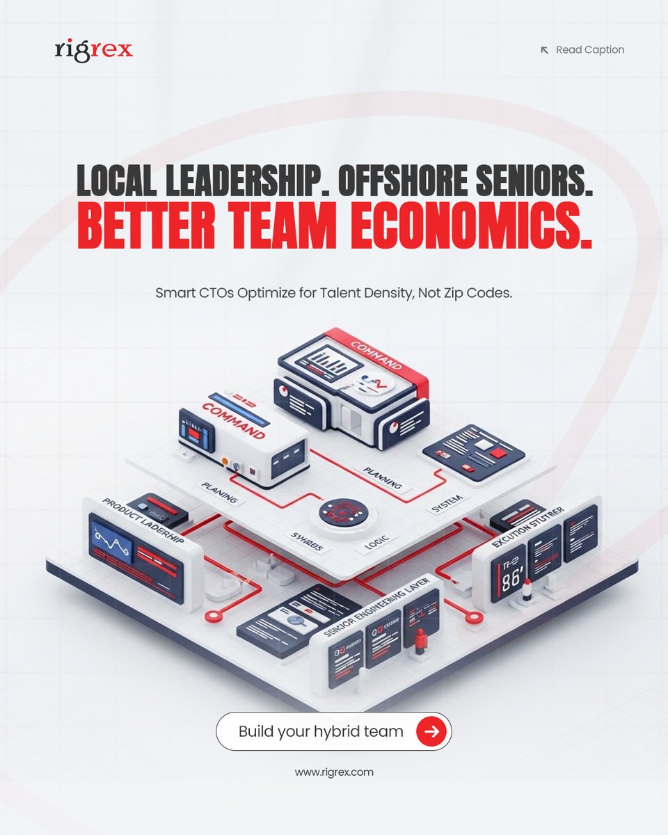 OfficialRigRex's tweet photo. A CTO we work with told us something last month that stuck:

'I stopped thinking about local vs. remote. I think about the best engineer for the job, regardless of location.'

The Smartest CTOs We Know Aren't Building 100% Local Teams Anymore.

#HybridTeam #RemoteEngineering https://t.co/8p5oc9RGOW