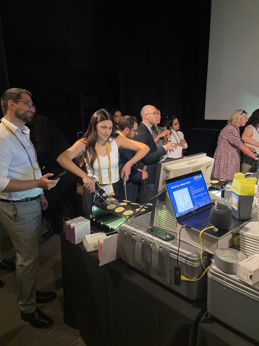 TheBSGE's tweet image. 🪡✨ THE GREAT STITCH OFF

Join us this Thursday in the cinema for the epic suturing showdown as residents battle it out for the prestigious Golden Needle Holder 🏆

📍 Cinema @ QEII
⏰ 14:45 – 17:15
 
Come along &amp;amp; show your support 

#BSGEASM26 #Suturing #Endoscopy #Laparoscopy